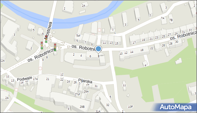 Jelenia Góra, Osiedle Robotnicze, 8, mapa Jelenia Góra