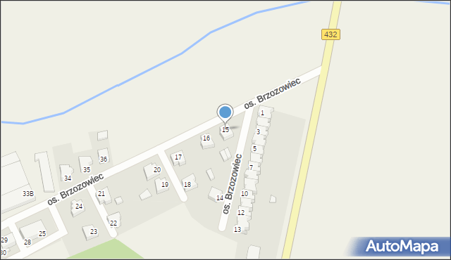 Jerka, Osiedle Brzozowiec, 15, mapa Jerka