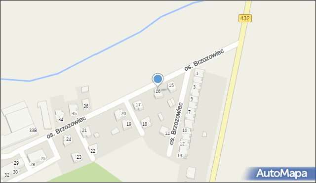 Jerka, Osiedle Brzozowiec, 16, mapa Jerka