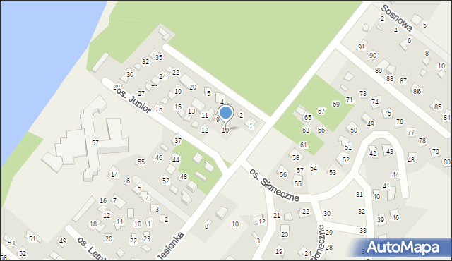 Jesiona, Osiedle Junior, 10, mapa Jesiona