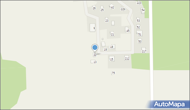 Jeziorna, Osiedle Sosnowe, 12, mapa Jeziorna