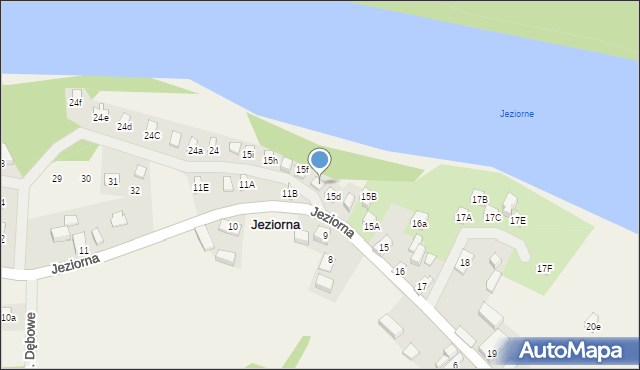 Jeziorna, Osiedle Akacjowe, 15e, mapa Jeziorna