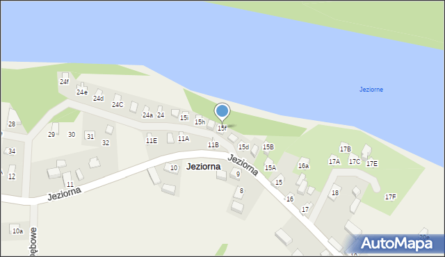 Jeziorna, Osiedle Akacjowe, 15f, mapa Jeziorna