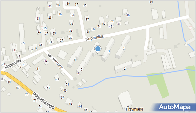 Jordanów, Osiedle Wrzosy, 31, mapa Jordanów