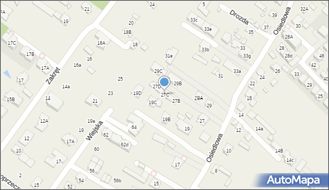 Józefosław, Osiedlowa, 27C, mapa Józefosław