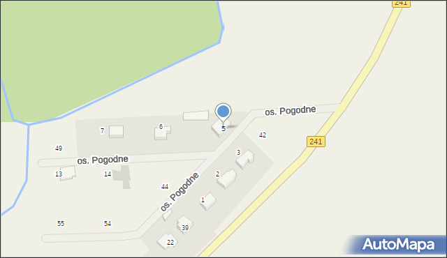 Kaliska, Osiedle Pogodne, 5, mapa Kaliska