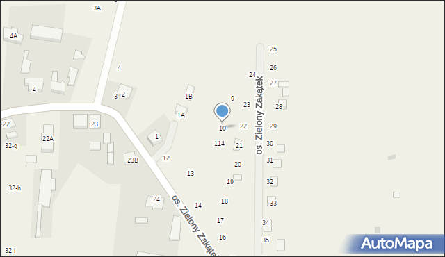 Kamienica, Osiedle Zielony Zakątek, 10, mapa Kamienica