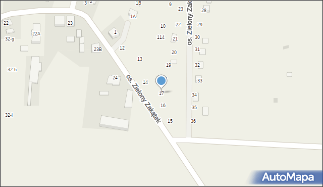 Kamienica, Osiedle Zielony Zakątek, 17, mapa Kamienica