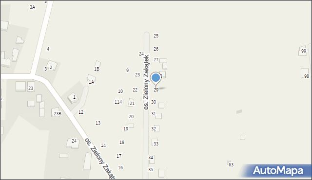 Kamienica, Osiedle Zielony Zakątek, 29, mapa Kamienica