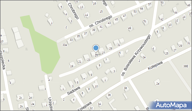 Kamieniec Ząbkowicki, Osiedle Bolesława Krzywoustego, 25, mapa Kamieniec Ząbkowicki