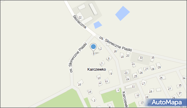 Karczewko, Osiedle Słoneczne Piaski, 3, mapa Karczewko