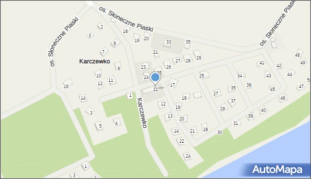 Karczewko, Osiedle Słoneczny Jar, 11, mapa Karczewko