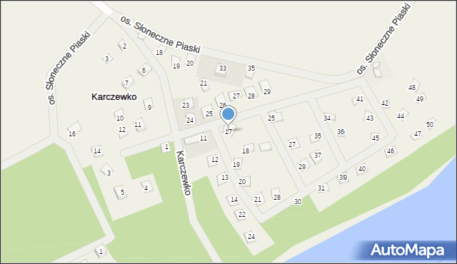 Karczewko, Osiedle Słoneczny Jar, 17, mapa Karczewko