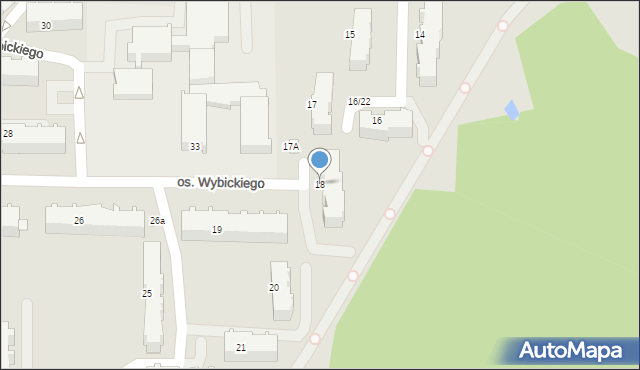 Kartuzy, Osiedle Wybickiego Józefa, gen., 18, mapa Kartuzy