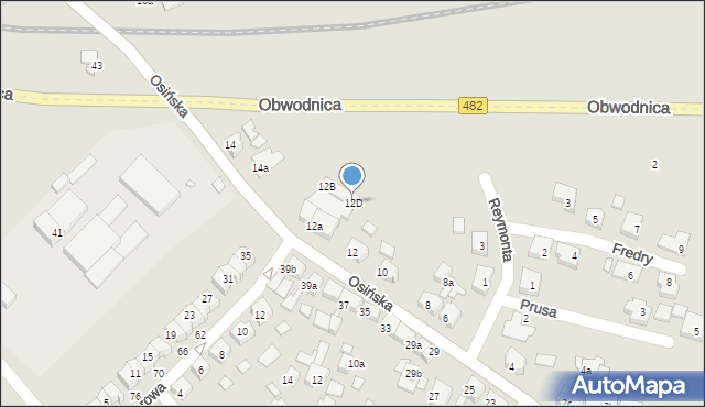 Kępno, Osińska, 12D, mapa Kępno