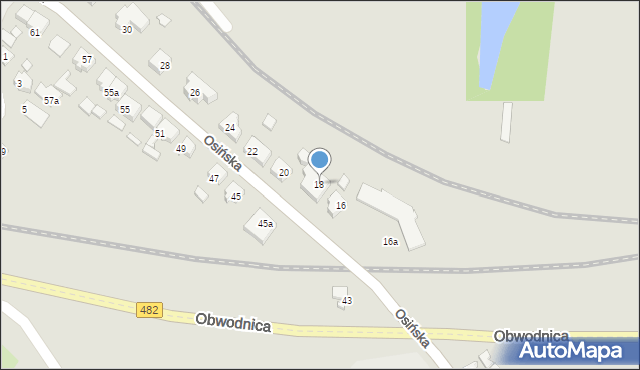 Kępno, Osińska, 18, mapa Kępno