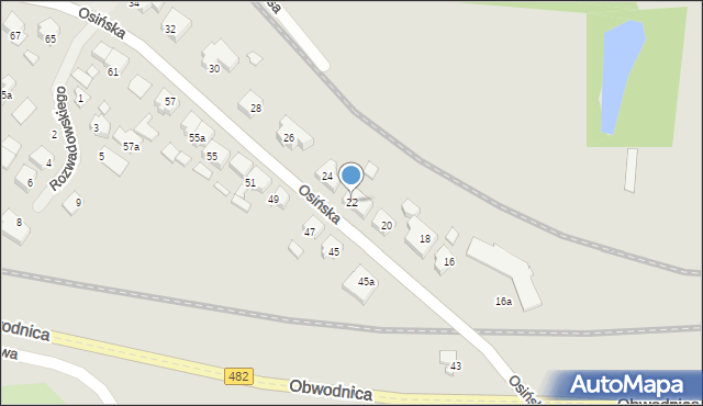 Kępno, Osińska, 22, mapa Kępno