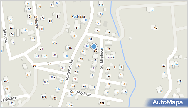 Kęty, Osiedle Miodowe, 2a, mapa Kęty