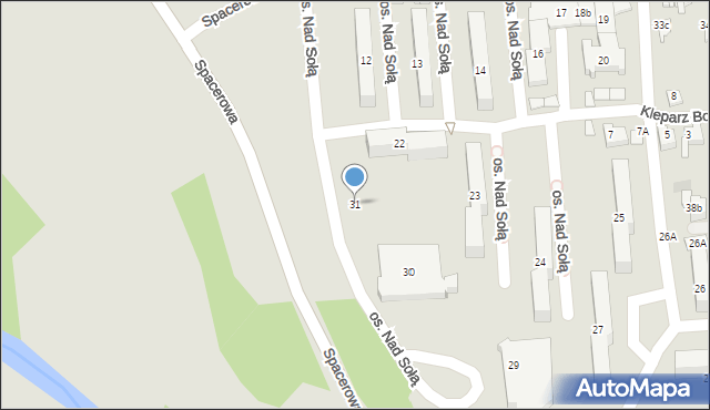 Kęty, Osiedle Zachodnie, 31, mapa Kęty