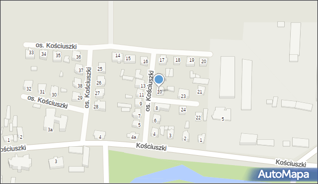 Kiernozia, Osiedle Kościuszki Tadeusza, gen., 10, mapa Kiernozia
