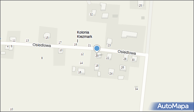 Kiezmark, Osiedlowa, 20, mapa Kiezmark