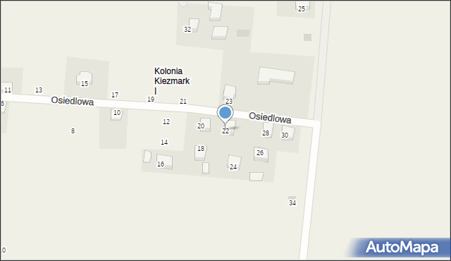 Kiezmark, Osiedlowa, 22, mapa Kiezmark