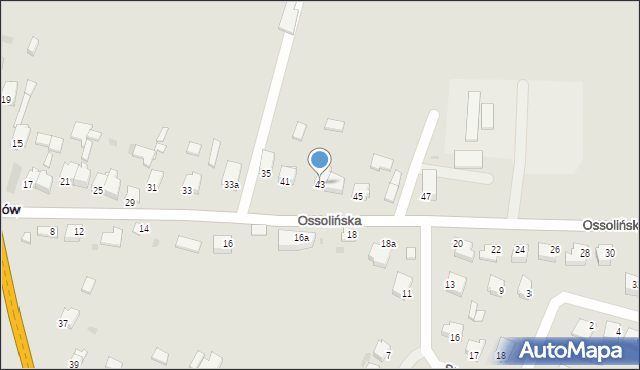 Klimontów, Ossolińska, 43, mapa Klimontów