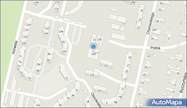 Kluczbork, Ossowskiego, 11D, mapa Kluczbork