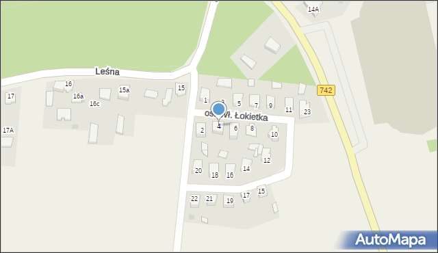 Kluczewsko, Osiedle Króla Władysława Łokietka, 4, mapa Kluczewsko