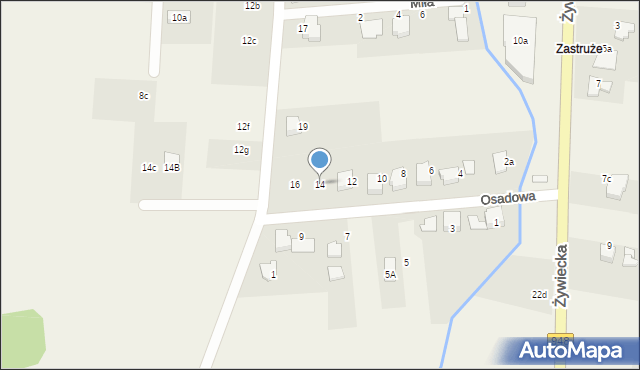 Kobiernice, Osadowa, 14, mapa Kobiernice