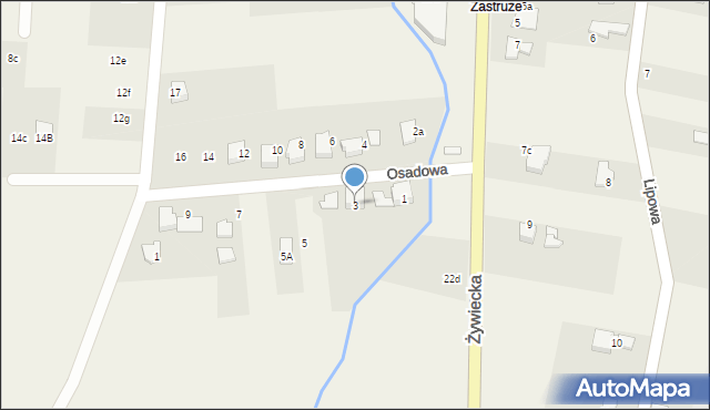 Kobiernice, Osadowa, 3, mapa Kobiernice