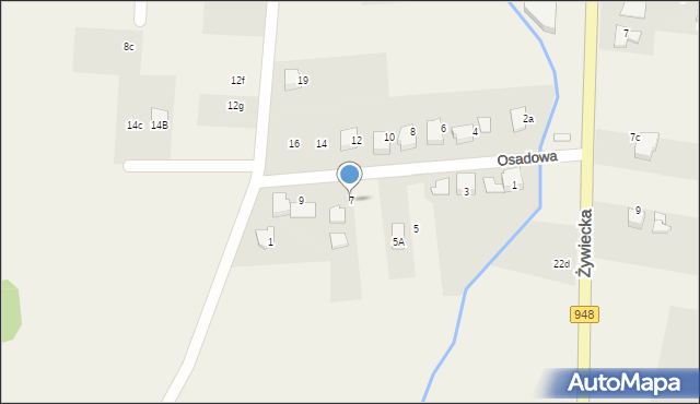 Kobiernice, Osadowa, 7, mapa Kobiernice