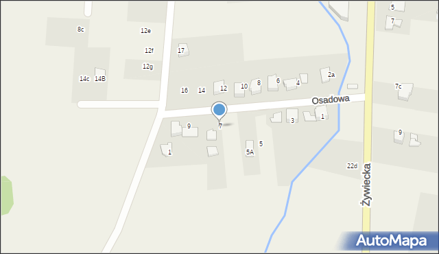 Kobiernice, Osadowa, 7, mapa Kobiernice