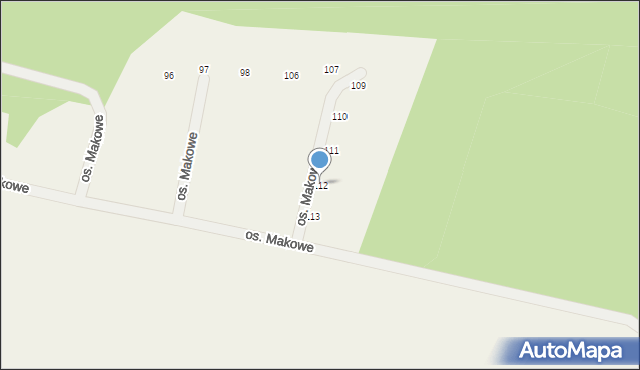 Kobylanka, Osiedle Makowe, 112, mapa Kobylanka