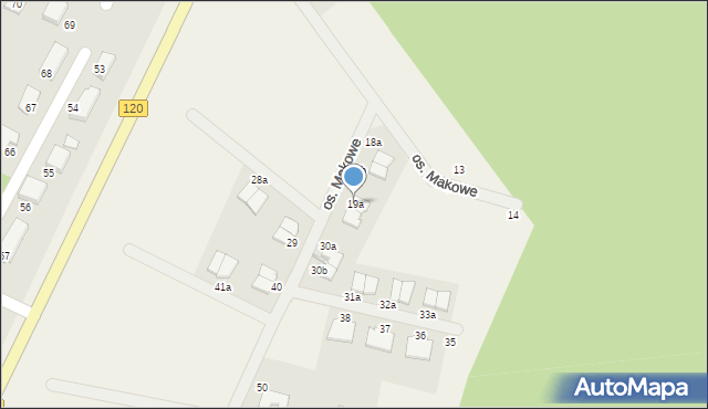 Kobylanka, Osiedle Makowe, 19a, mapa Kobylanka