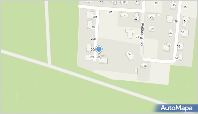 Kobylanka, Osiedle Sosnowe, 20g, mapa Kobylanka