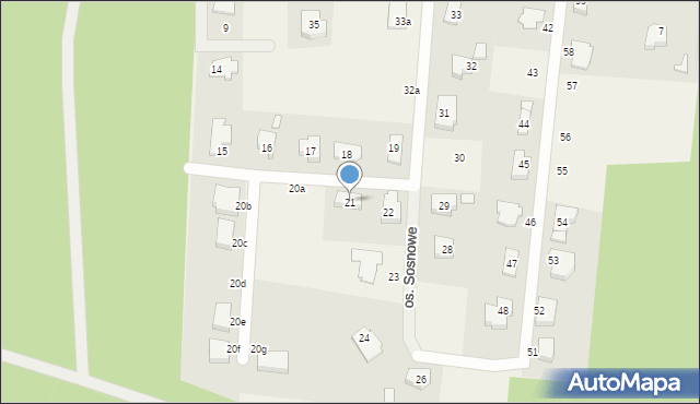 Kobylanka, Osiedle Sosnowe, 21, mapa Kobylanka