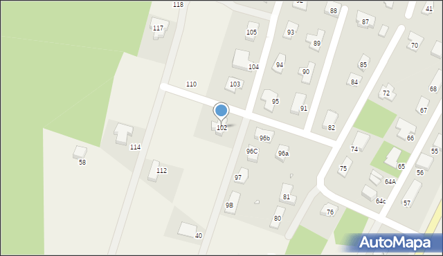 Kobylanka, Osiedle Zalesie, 102, mapa Kobylanka