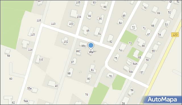 Kobylanka, Osiedle Zalesie, 96a, mapa Kobylanka