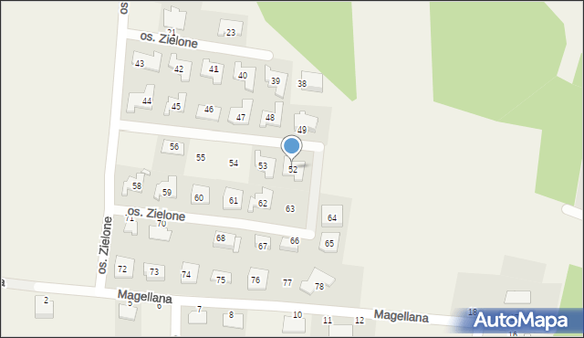 Kobylanka, Osiedle Zielone, 52, mapa Kobylanka