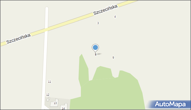 Kobylanka, Osiedle Zielone, 8, mapa Kobylanka