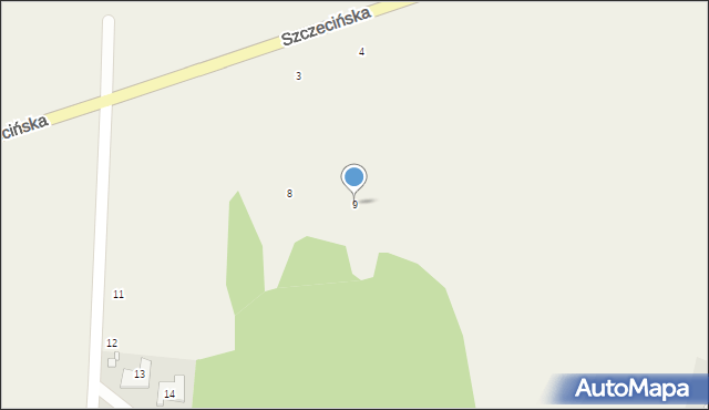 Kobylanka, Osiedle Zielone, 9, mapa Kobylanka
