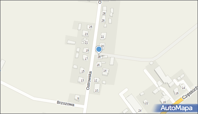 Kochanowice, Ostrowska, 18, mapa Kochanowice