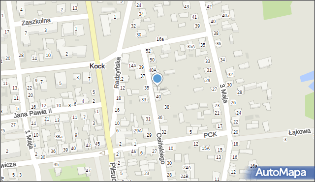 Kock, Osińskiego Ludwika, 42, mapa Kock