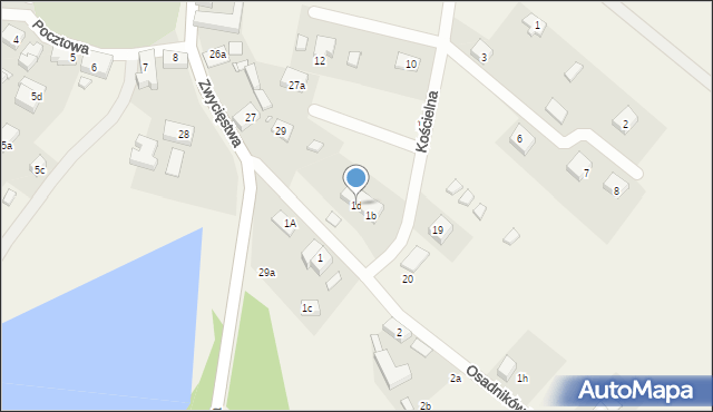 Kołczewo, Osadników Wojskowych, 1d, mapa Kołczewo