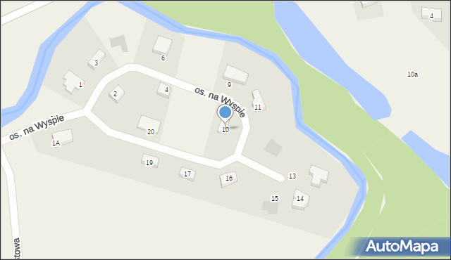 Kolincz, Osiedle na Wyspie, 10, mapa Kolincz