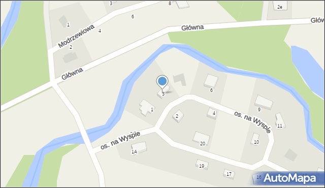 Kolincz, Osiedle na Wyspie, 3, mapa Kolincz