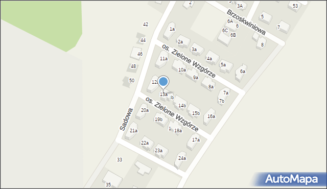 Komorniki, Osiedle Zielone Wzgórze, 13a, mapa Komorniki