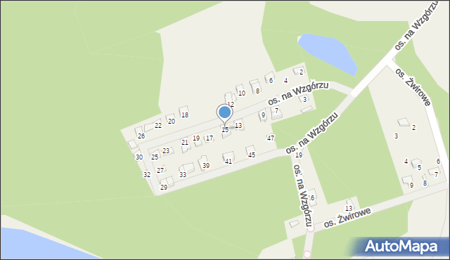 Konarzyce, Osiedle na Wzgórzu, 15, mapa Konarzyce