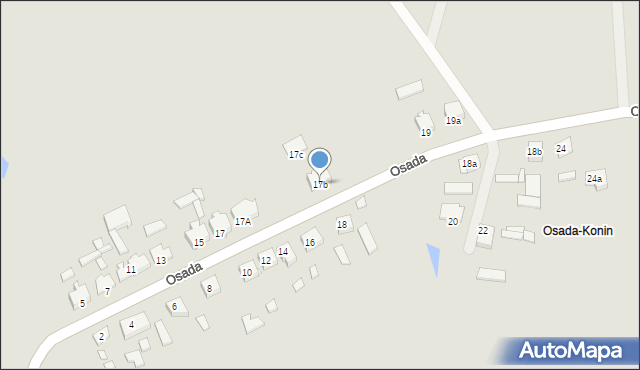 Konin, Osada, 17b, mapa Konina